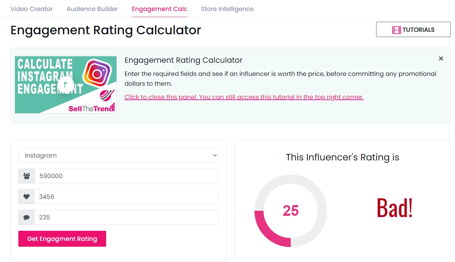 Engagement Rating Calculator